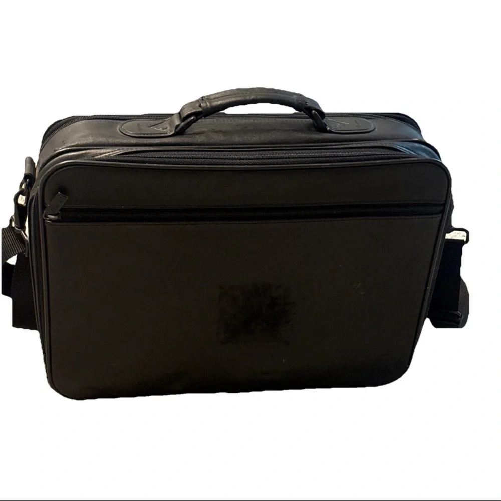VTG Genuine Leather Laptop Bag Targus CEO Briefcase Executive Travel 16”